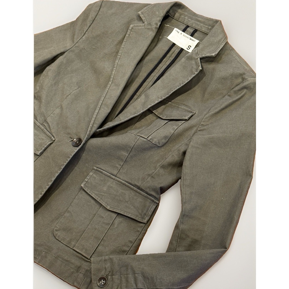 Rag & Bone New York Small Green/Brown Blazer Jacket Utility Military Downtown